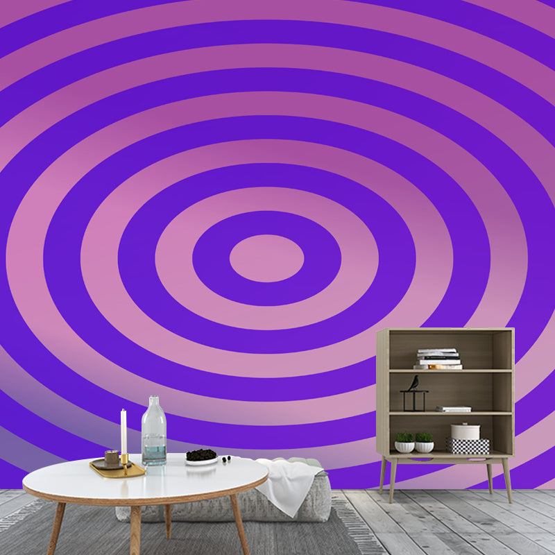 Geometric Concentric Circles Full Size Wall Mural for Living Room, Made to Measure