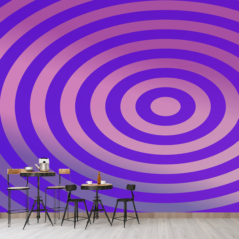 Geometric Concentric Circles Full Size Wall Mural for Living Room, Made to Measure