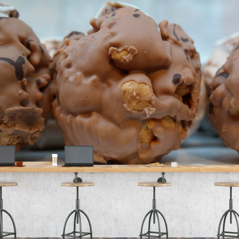 Dessert Mural Decal Modern Water Resistant Wall Covering for Bakery Interior