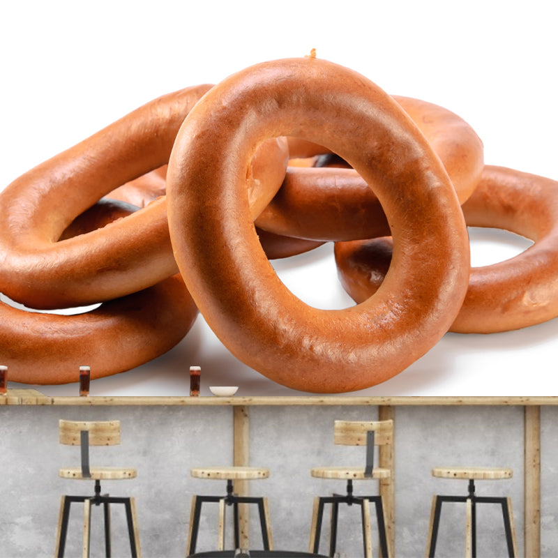 Sweet Bagels Dessert Mural Commercial Use Contemporary Dessert Shop for Decoration