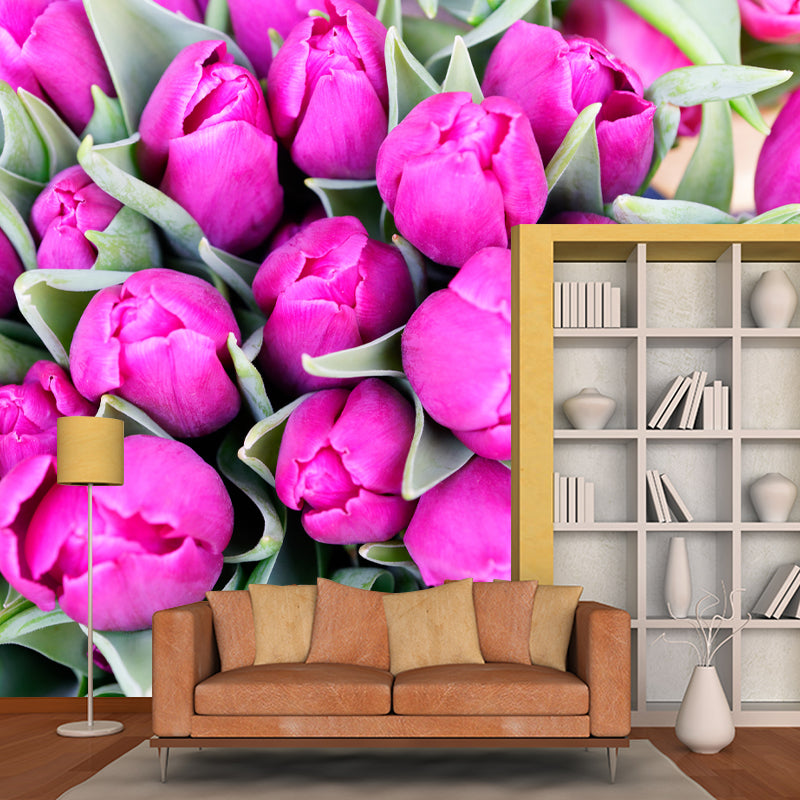 Photography Tulip Wall Mural Decal for Sitting Room, Personalized Size Available