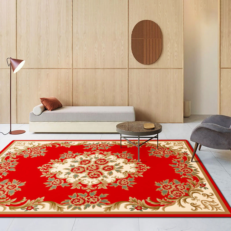 Traditionele medaillon print tapijt polyester tapijt vlekbestendig gebied tapijt voor woningdecoratie