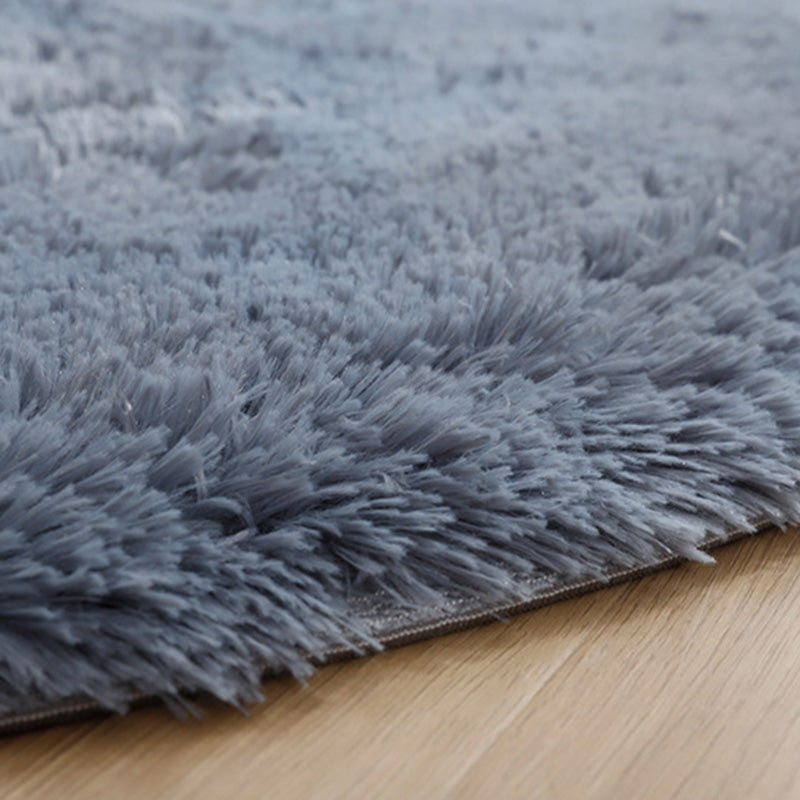 Round Solid Shag Carpet Polyester Comfort Indoor Rug Non-Slip Backing Carpet for Living Room