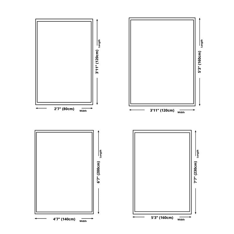 Black Oriental Area Carpet Flower Print Polyester Area Rug Stain Resistant Rug for Home Decor