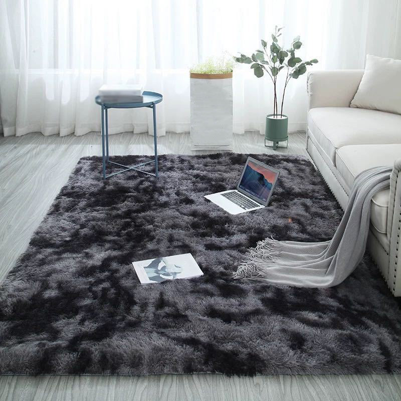 Tappeto minimalista moderno moderno tintura tintura tappeto poliestere tappeto resistente a shag tappeto per soggiorno