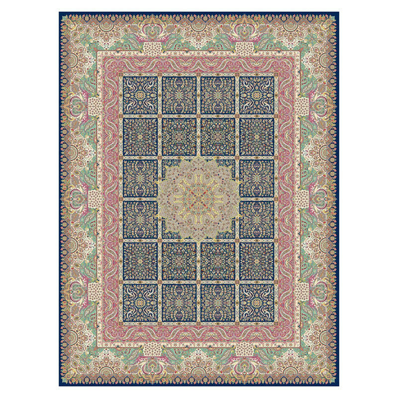 Brauner Wohnzimmer Teppich Europäischer Stil Polyester Teppich Anti-Rutsch Easy Care Teppich