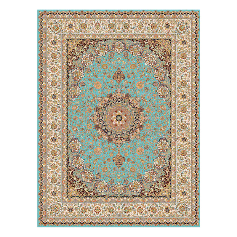 Brauner Wohnzimmer Teppich Europäischer Stil Polyester Teppich Anti-Rutsch Easy Care Teppich