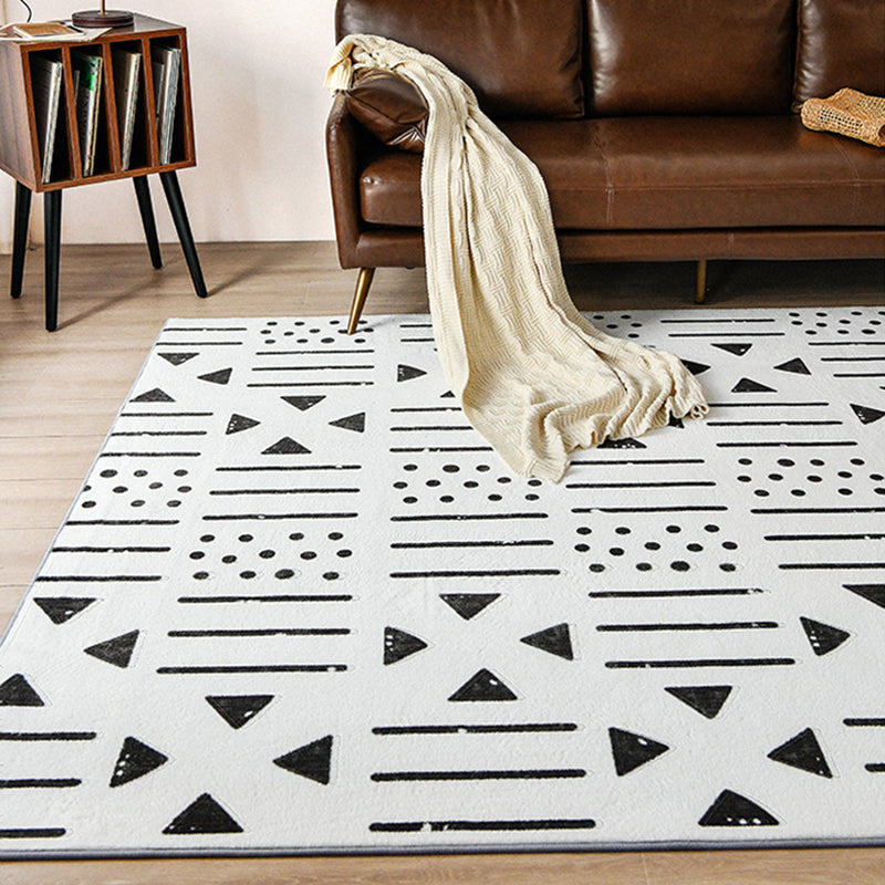Yellow Traditional Area Carpet American Print Polyester Area Rug Anti-Slip Easy Care Rug for Bedroom
