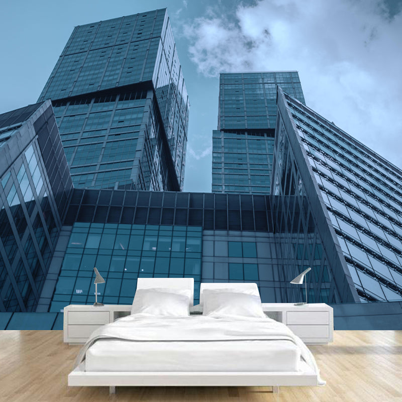 Construction Mural Contemporary Mildew Resistant for Sleeping Room Decor