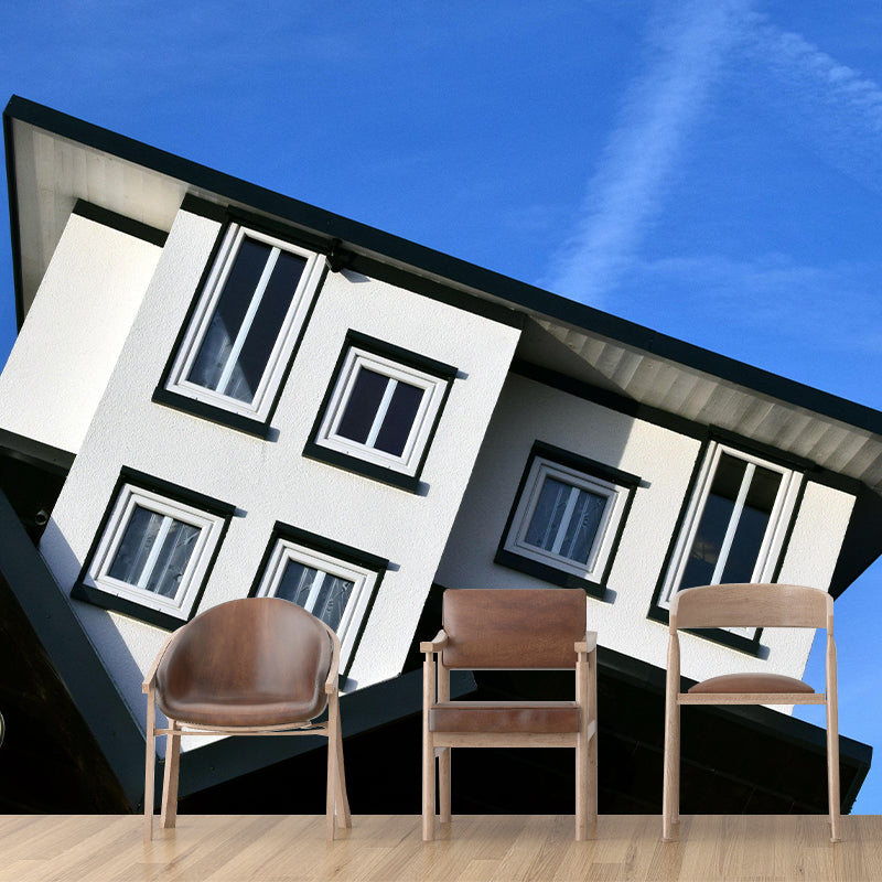 Construction Mural Contemporary Mildew Resistant for Sleeping Room Decor