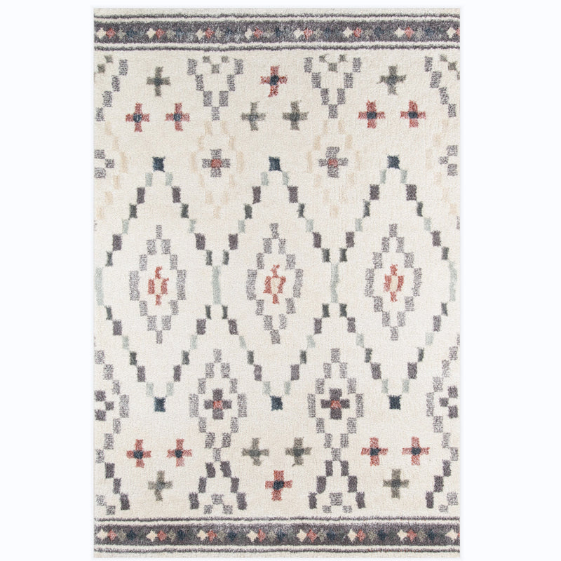 Traditional Morocco Area Carpet Tribal Pattern Polyester Area Rug Stain Resistant Rug for Home Decor