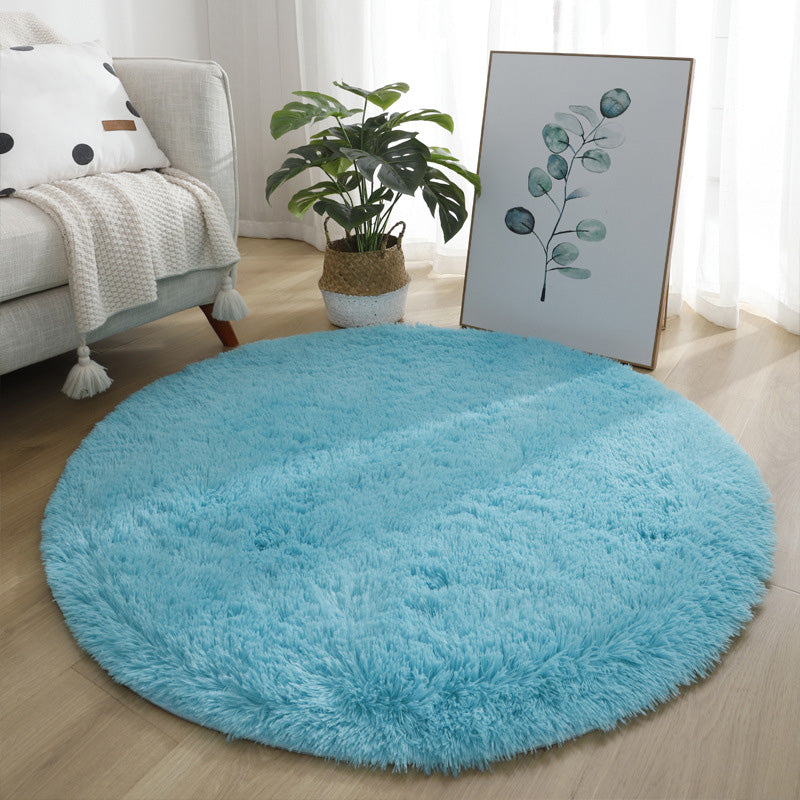 Tappeto contemporaneo decorazione per la casa rotonda tappeto in poliestere shag area resistente alle macchie