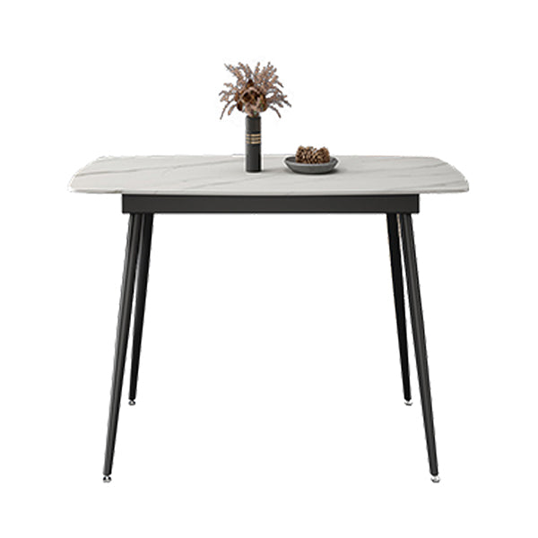 Muebles para el hogar de piedra de comedor de estilo contemporáneo de 4 pies con pierna de metal