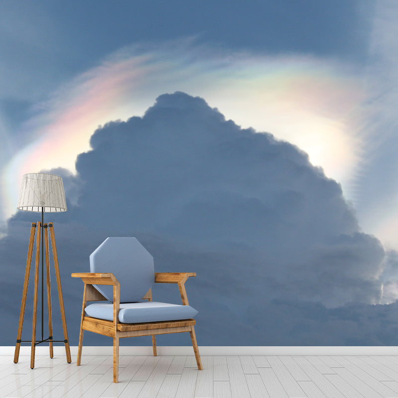 Sky Moisture Resistant Wall Covering for Bedroom, Custom Size Available