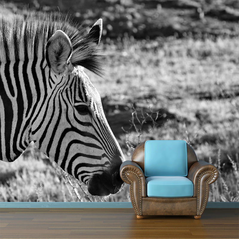 Black and White Zebra Wall Covering for Home Wall Decor, Water Resistant