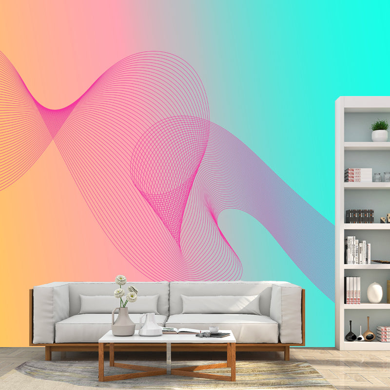 Contemporary Abstract Wall Art Personalized Size Mural Wallpaper for Dining Room