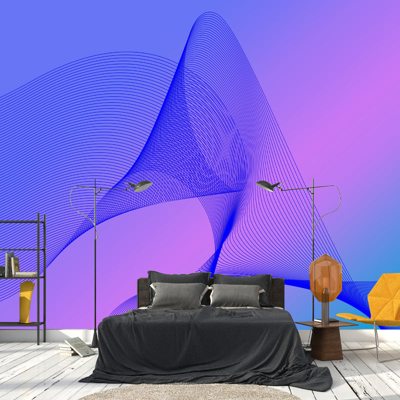 Contemporary Abstract Wall Art Personalized Size Mural Wallpaper for Dining Room