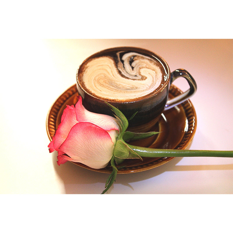 Coffee Drink Modernist Wall Covering for Coffee Shop, Moisture Resistant