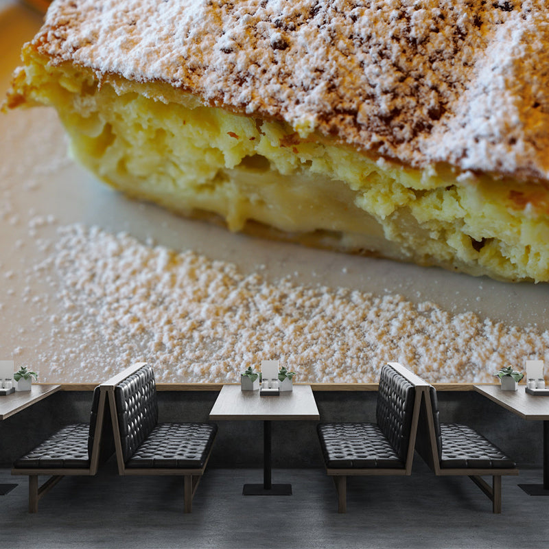 Modernist Style Sweet Dessert Wall Mural for Commerce Shop, Water Resistant