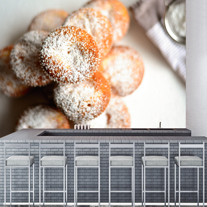 Customized Dessert Wall Mural Mildew Resistant Wallpaper for Commerce Shop