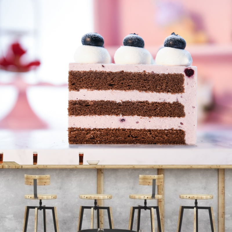 Sweet Cake Dessert Wall Mural Mildew Resistant Wallpaper for Commerce Shop