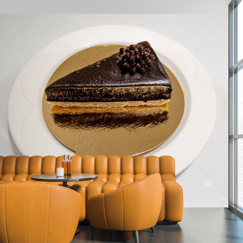 Delicious Cake Dessert Mural Wallpaper Modern Decoration, Custom Size Available