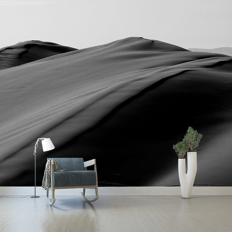 Grey Desert View Mural Stain Resistant Dining Room Wall Decor, Made to Measure