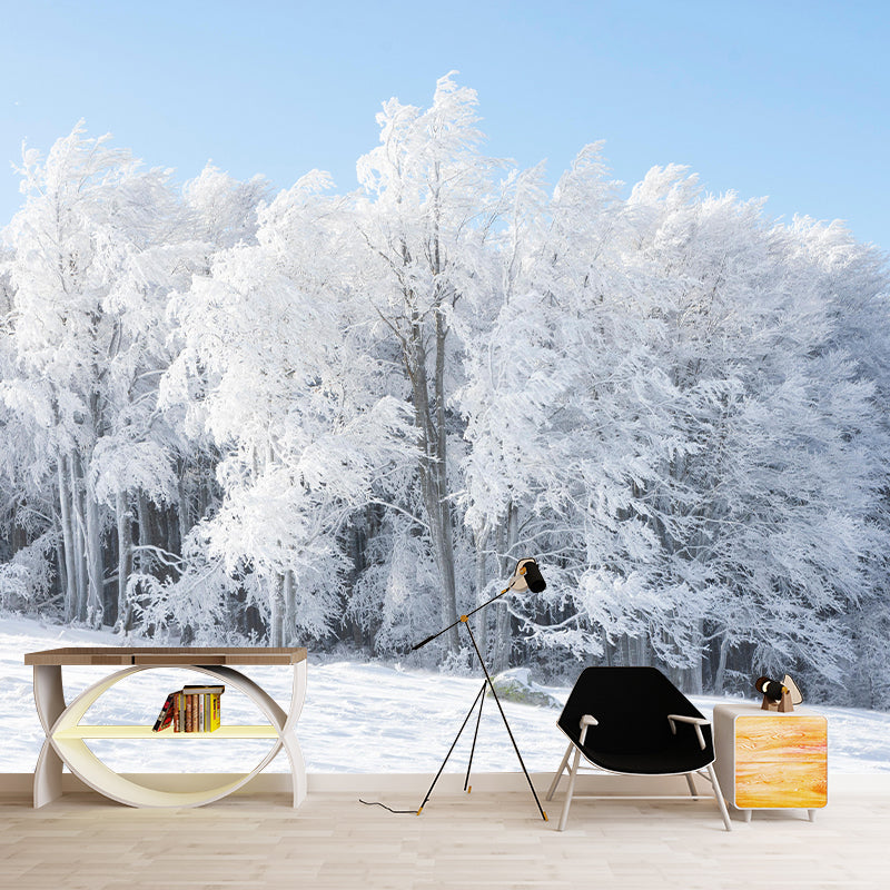 Photography Forest Mural Wallpaper for Living Room Wall Covering in Bright Color