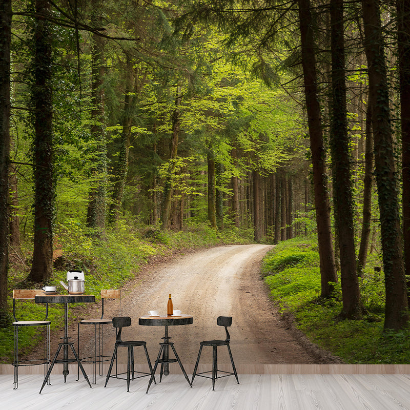 Photography Forest Mural Wallpaper for Living Room Wall Covering in Bright Color