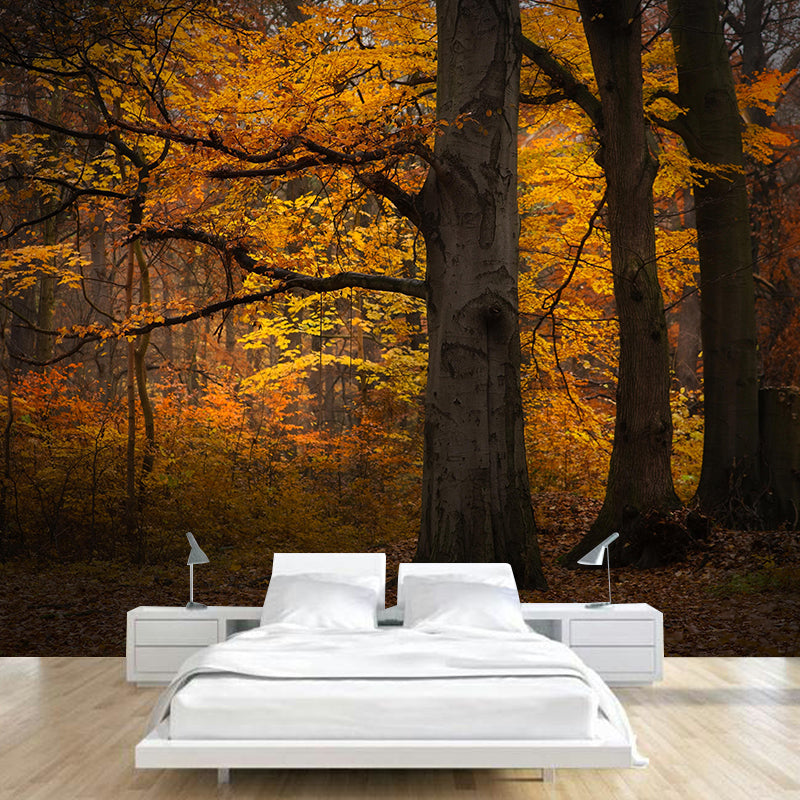Forest Mural Wall Covering Decorative Mildew Resistant for Home Room