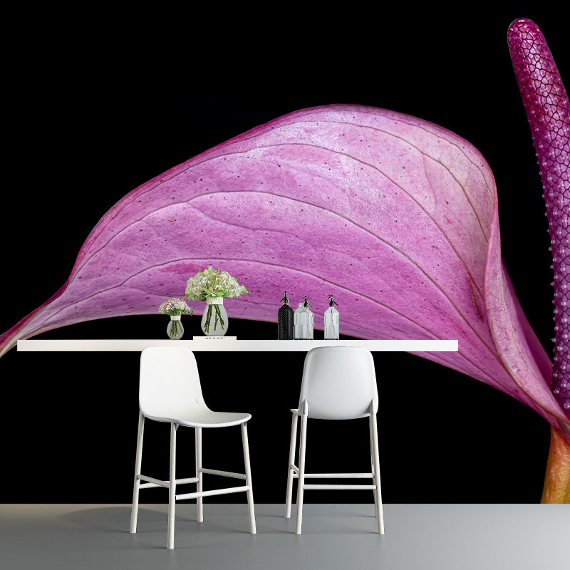 Customized Anthurium Mural Wall Covering Decorative Mildew Resistant for Living Room