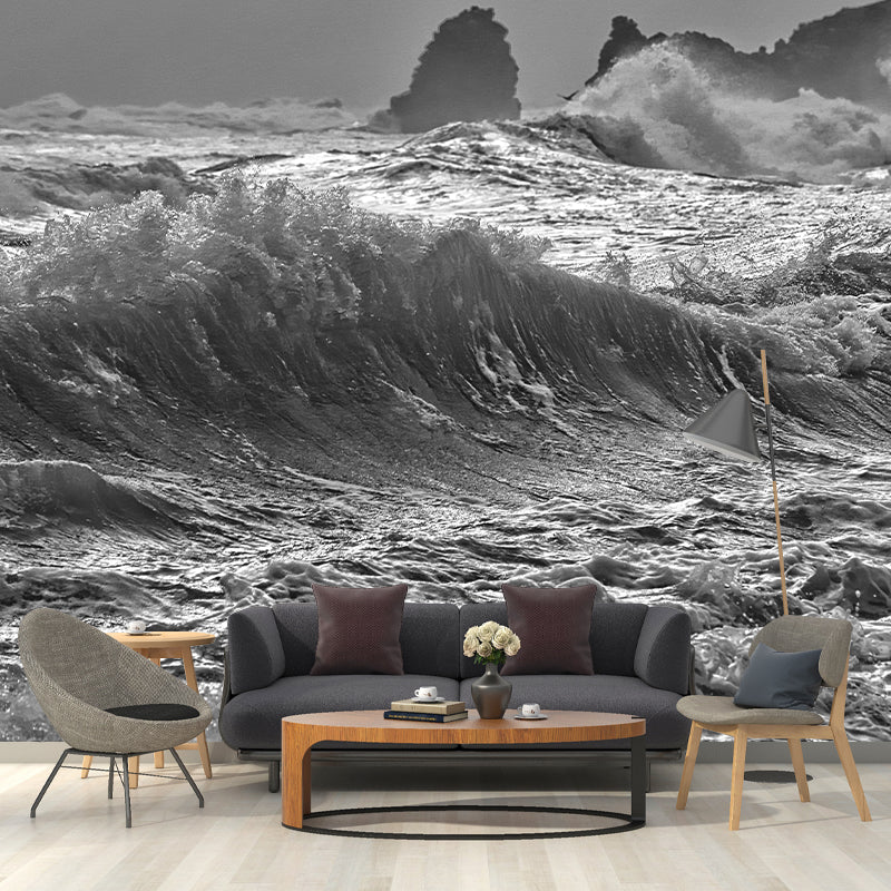 Customized Sea Mural Wall Covering Decorative Mildew Resistant for Room