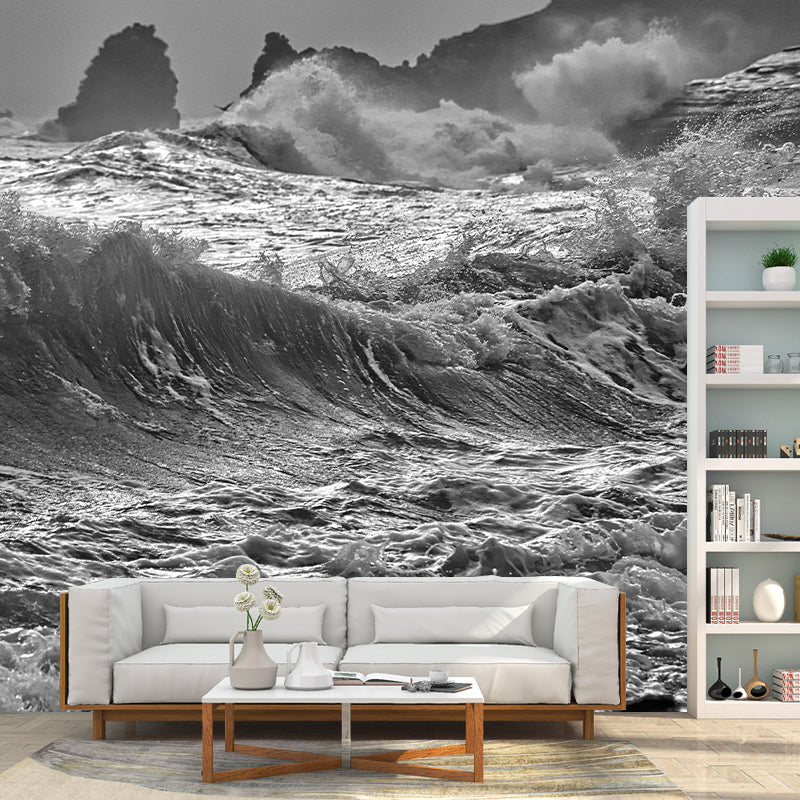Customized Sea Mural Wall Covering Decorative Mildew Resistant for Room