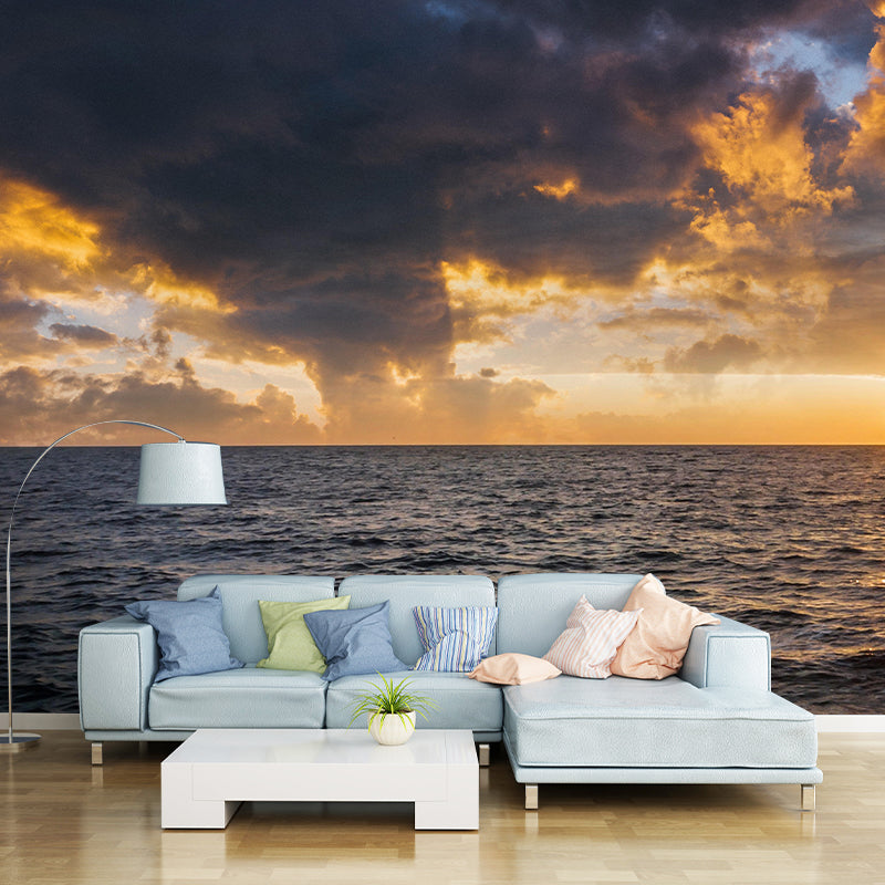 Customized Sea Mural Wall Covering Decorative Mildew Resistant for Room