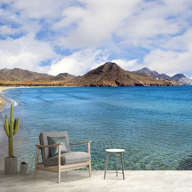 Customized Sea Mural Wall Covering Decorative Mildew Resistant for Sitting Room