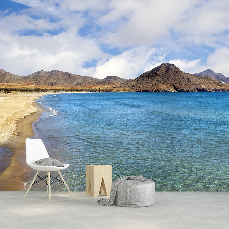 Customized Sea Mural Wall Covering Decorative Mildew Resistant for Sitting Room