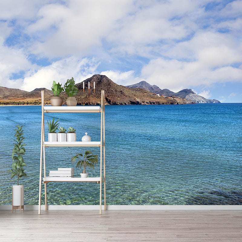 Customized Sea Mural Wall Covering Decorative Mildew Resistant for Sitting Room