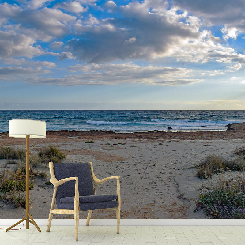 Customized Sea Mural Wall Covering Decorative Mildew Resistant for Bedroom