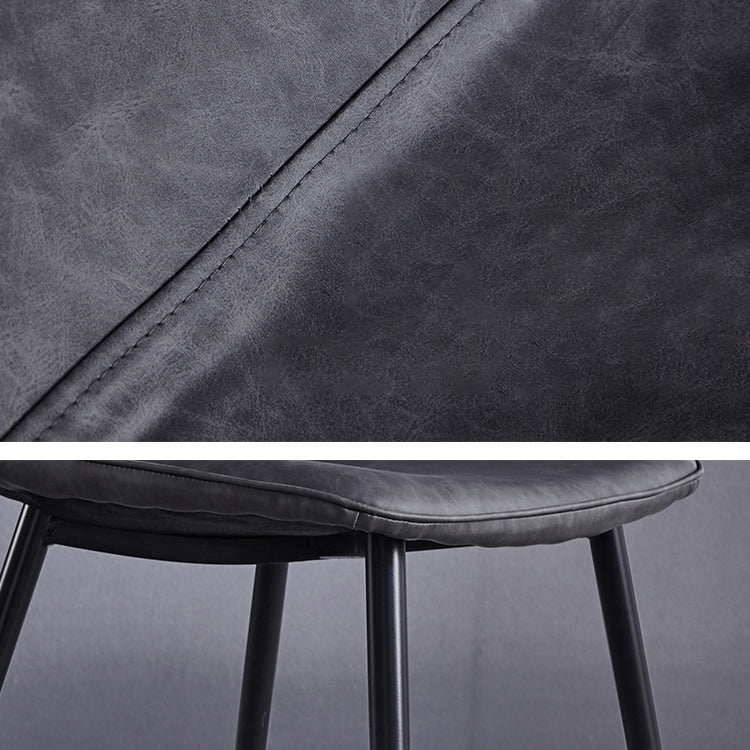 Moderne stijl faux lederen stoelen stevige achterste dinerkant -stoel voor thuisgebruik