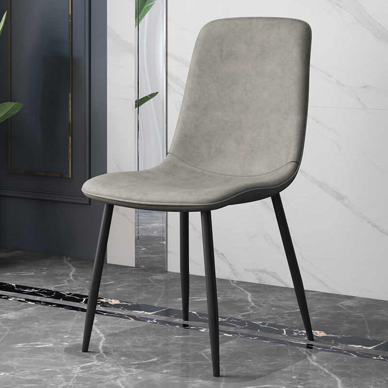 Moderne stijl faux lederen stoelen stevige achterste dinerkant -stoel voor thuisgebruik