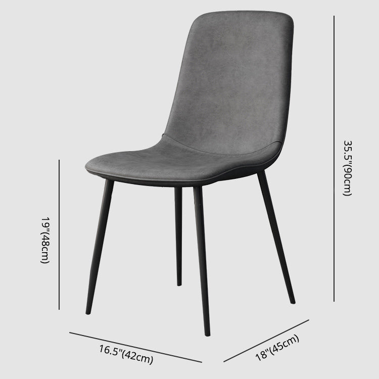 Moderne stijl faux lederen stoelen stevige achterste dinerkant -stoel voor thuisgebruik