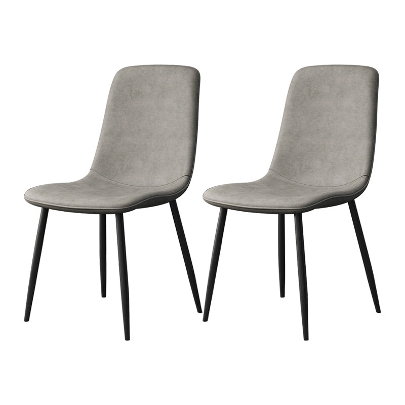 Moderne stijl faux lederen stoelen stevige achterste dinerkant -stoel voor thuisgebruik