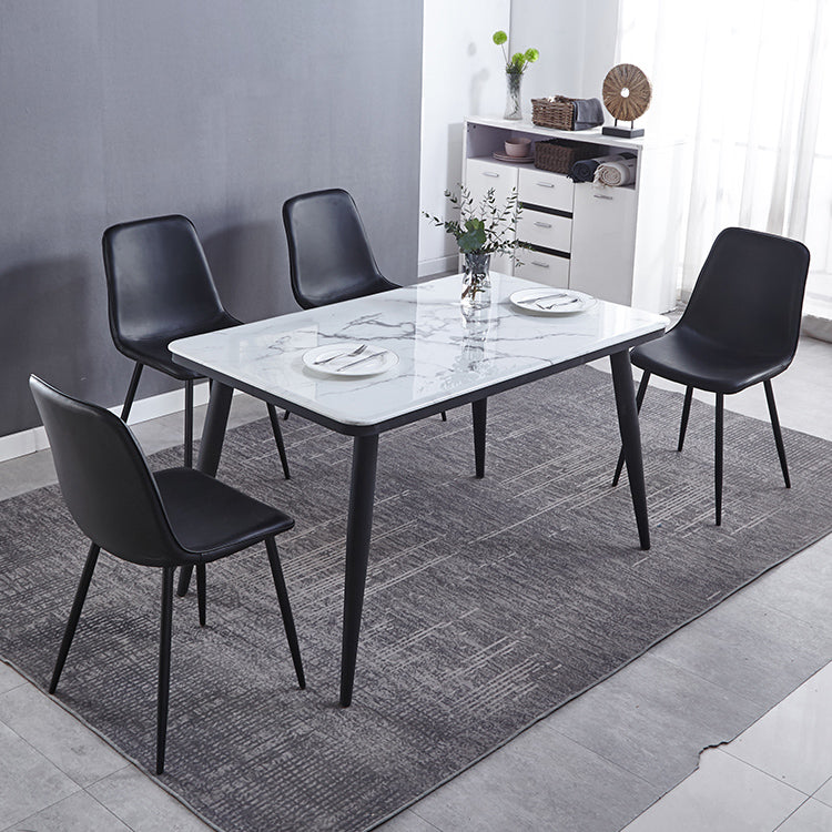 Moderne stijl faux lederen stoelen stevige achterste dinerkant -stoel voor thuisgebruik