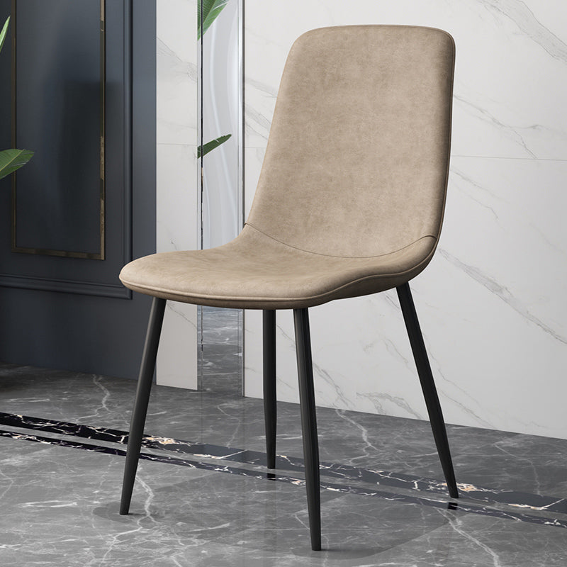 Moderne stijl faux lederen stoelen stevige achterste dinerkant -stoel voor thuisgebruik