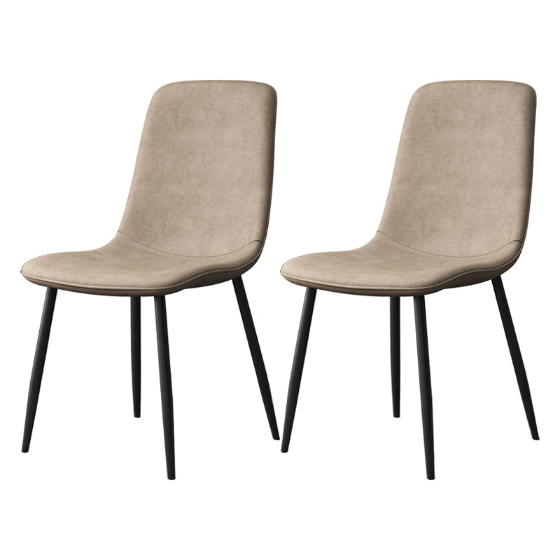 Moderne stijl faux lederen stoelen stevige achterste dinerkant -stoel voor thuisgebruik