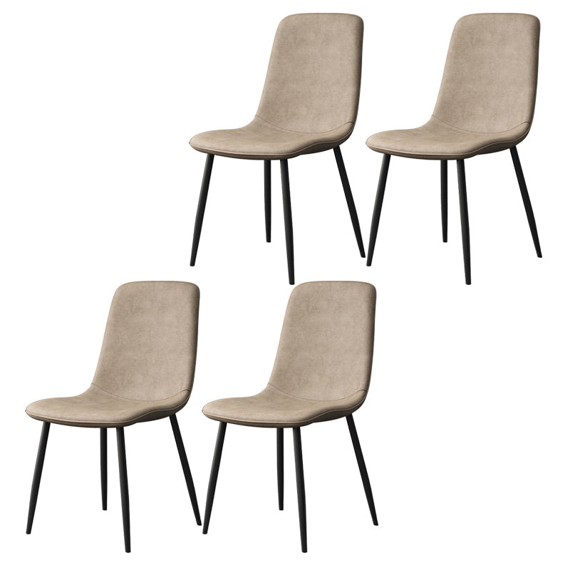 Moderne stijl faux lederen stoelen stevige achterste dinerkant -stoel voor thuisgebruik