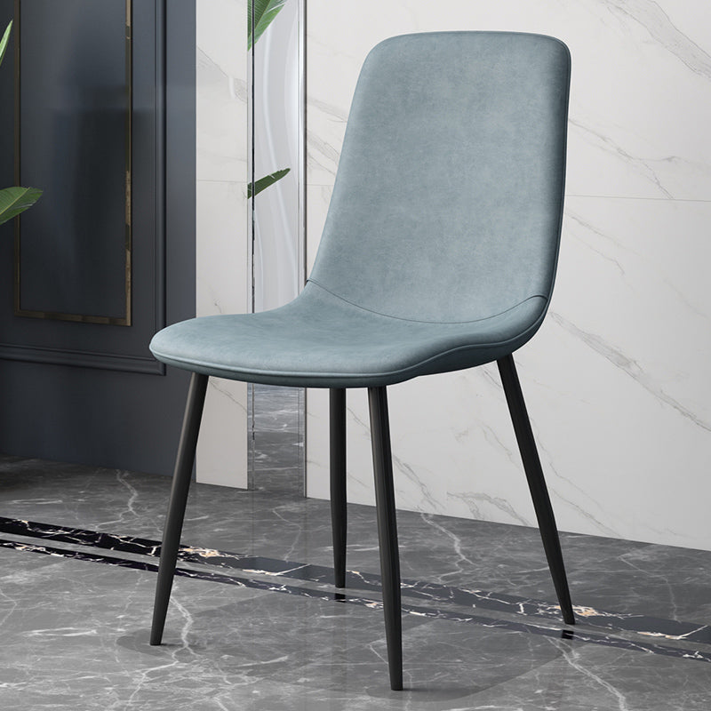Moderne stijl faux lederen stoelen stevige achterste dinerkant -stoel voor thuisgebruik