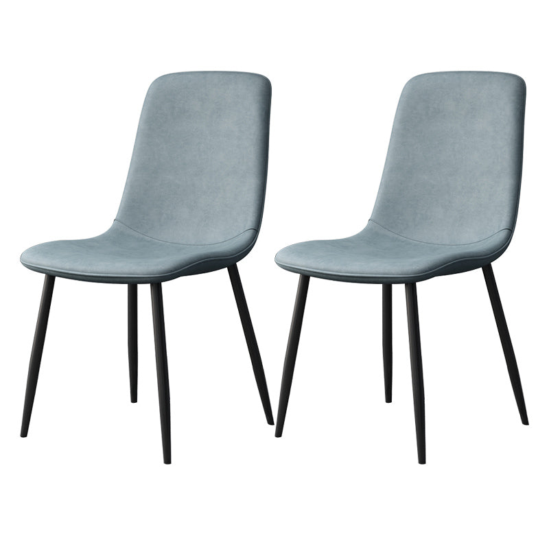 Moderne stijl faux lederen stoelen stevige achterste dinerkant -stoel voor thuisgebruik