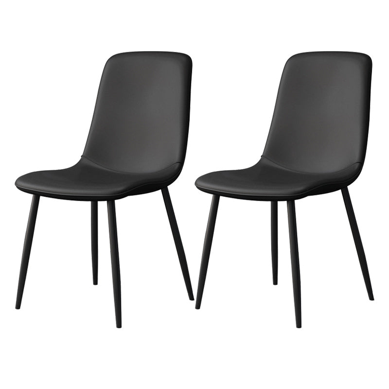 Moderne stijl faux lederen stoelen stevige achterste dinerkant -stoel voor thuisgebruik