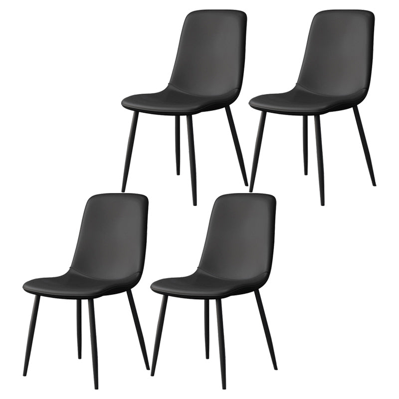 Moderne stijl faux lederen stoelen stevige achterste dinerkant -stoel voor thuisgebruik
